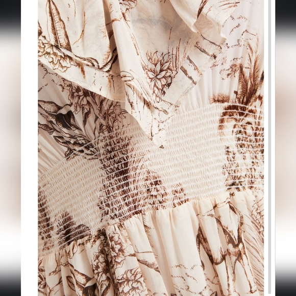 Sandro Ruffled Gauze Dress Sz.M - Picture 4 of 10